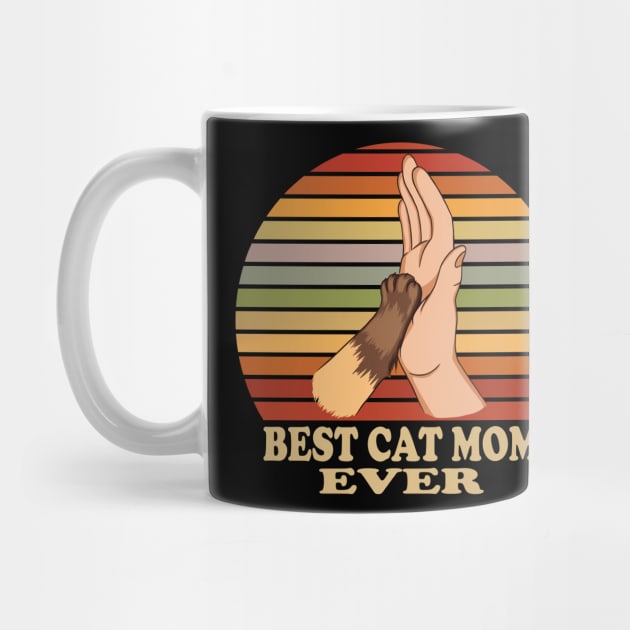 Cats Mama Best Cat Mom Ever Retro by RRDESIGN